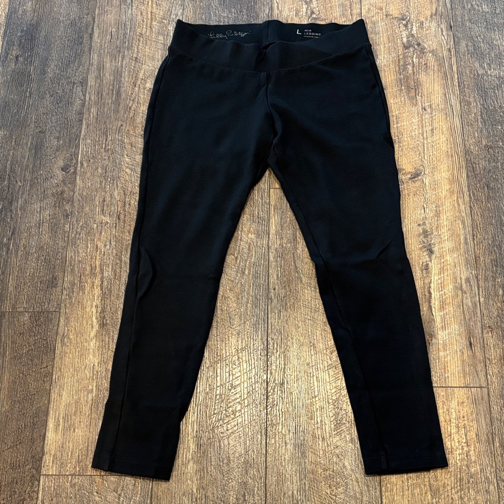 Lilly Pulitzer Mia Black Leggings sz L